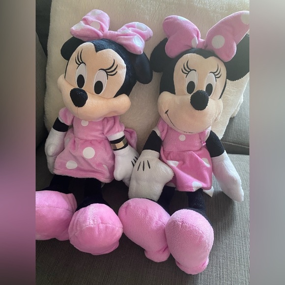 Disney Other - Disney Minnie Mouse Plush Duo in Pink